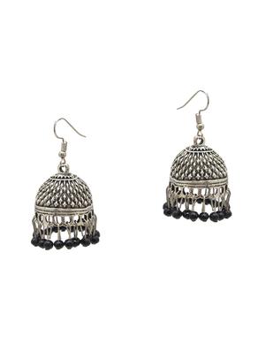 black metal jhumka earring - 16834770 - Standard Image - 2