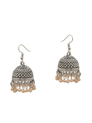 yellow metal jhumka earring - 16834771 - Standard Image - 2