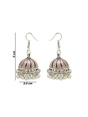 multi colored metal jhumka earring - 16834828 - Standard Image - 3