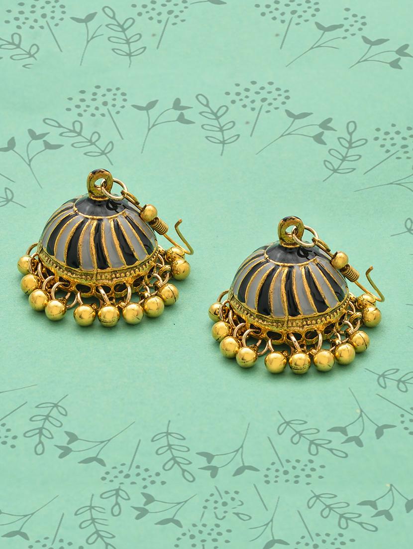 multi colored metal jhumka earring - 16834831 - Zoom Image - 1