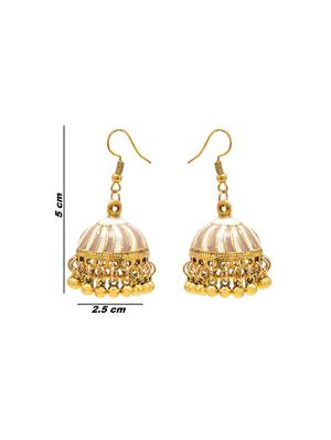 multi colored metal jhumka earring - 16834834 - Standard Image - 3
