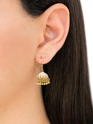 multi colored metal jhumka earring - 16834834 - Standard Image - 4