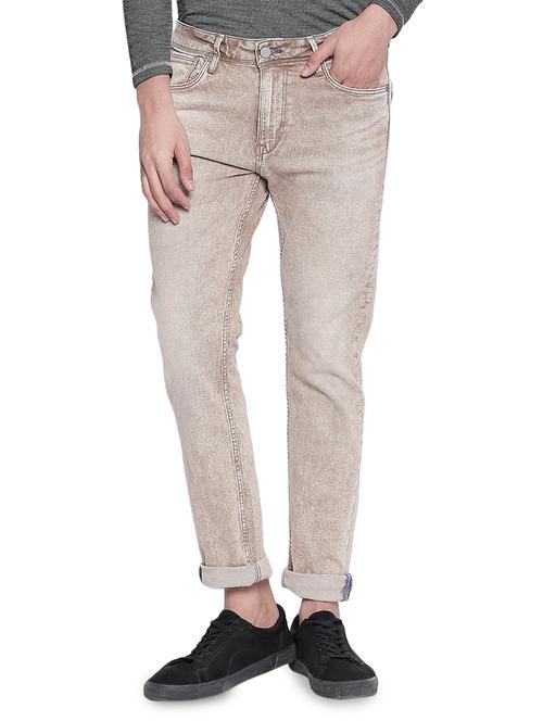brown heavy washed jeans - 16834938 - Standard Image - 1