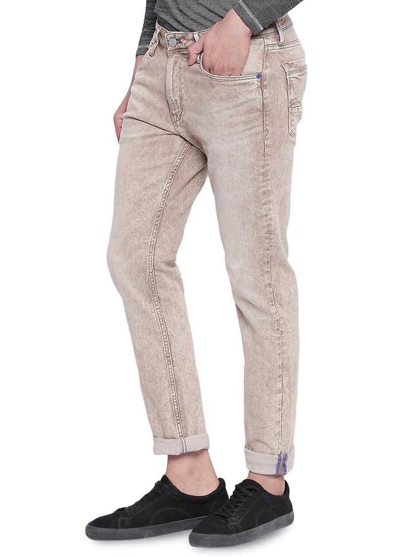 brown heavy washed jeans - 16834938 - Zoom Image - 2