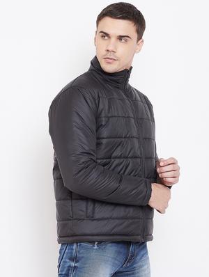 black solid quilted jacket - 16835344 - Standard Image - 2