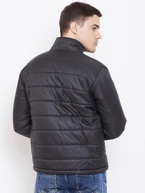 black solid quilted jacket - 16835344 - Standard Image - 3