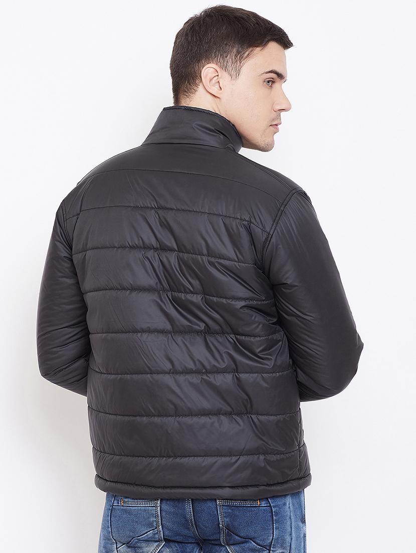 black solid quilted jacket - 16835344 - Zoom Image - 3