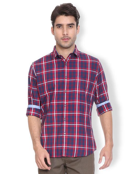 blue checkered casual shirt - 16835397 - Standard Image - 1
