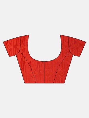 solid jamdani saree with blouse - 16835584 - Standard Image - 3