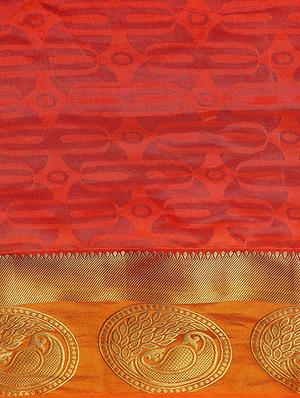 solid jamdani saree with blouse - 16835584 - Standard Image - 4