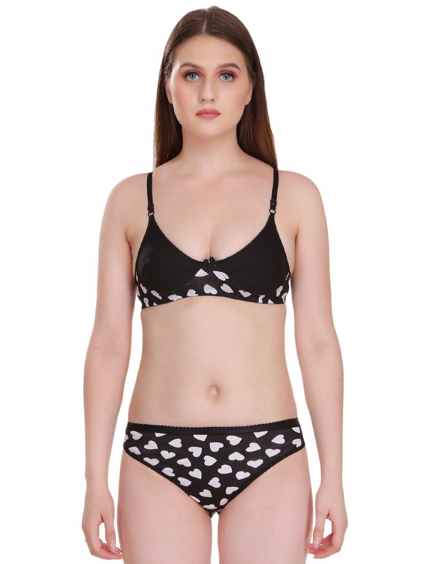 set of 3 bow patch bras and panty set - 16835888 - Zoom Image - 2