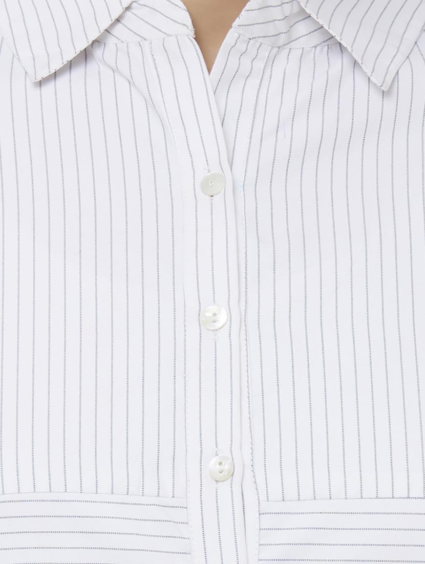 curved hem striped shirt - 16835912 - Zoom Image - 5