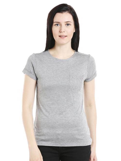 round neck solid tee - 16835914 - Standard Image - 1