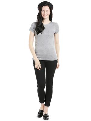 round neck solid tee - 16835914 - Standard Image - 4