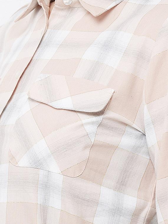 tie front checkered shirt dress - 16835926 - Zoom Image - 6