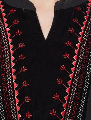 dobby sleeved embroidered detail top - 16835936 - Standard Image - 5