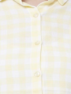 short sleeves gingham shirt - 16835940 - Standard Image - 5