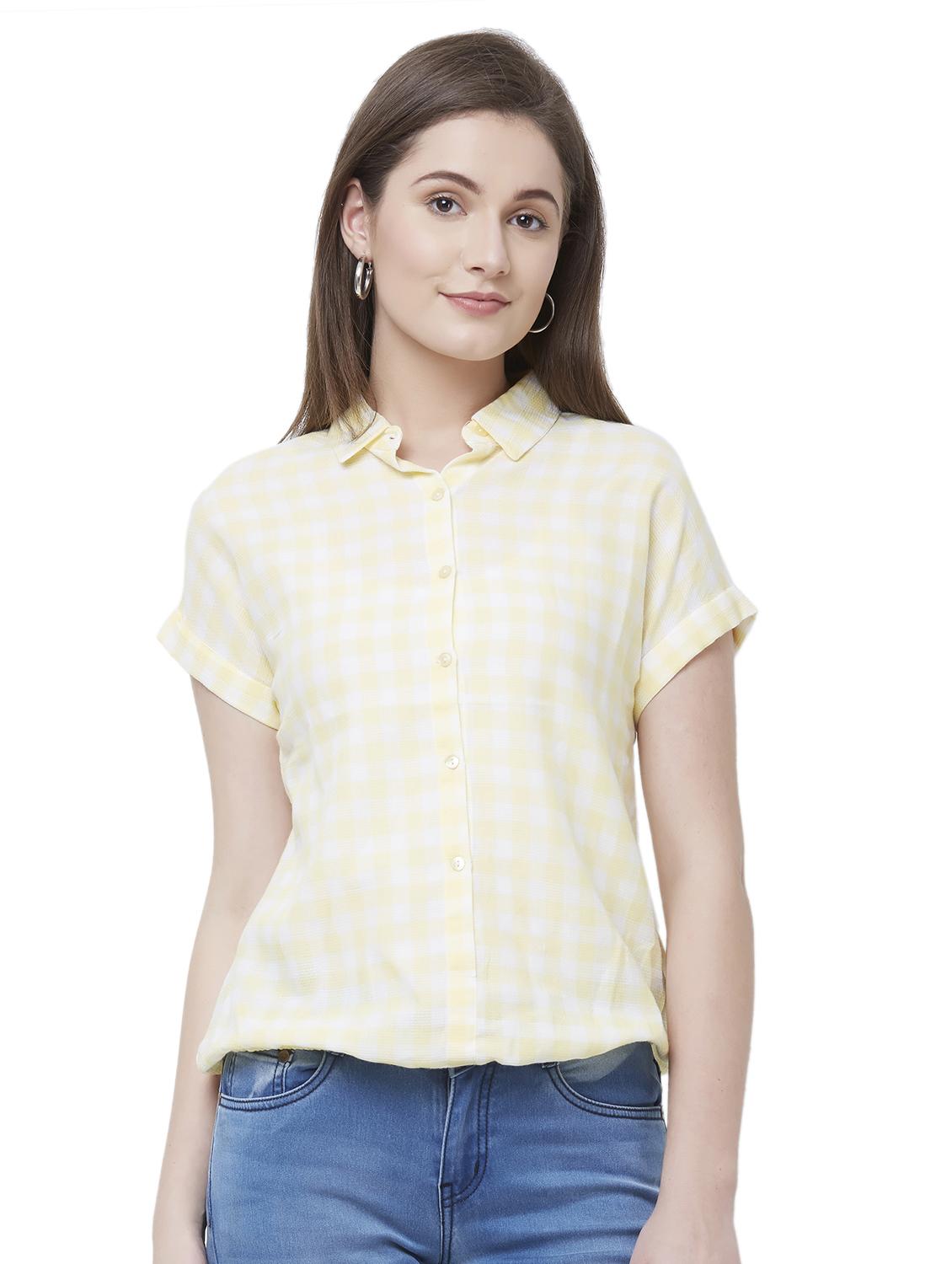 short sleeves gingham shirt - 16835940 - Zoom Image - 1