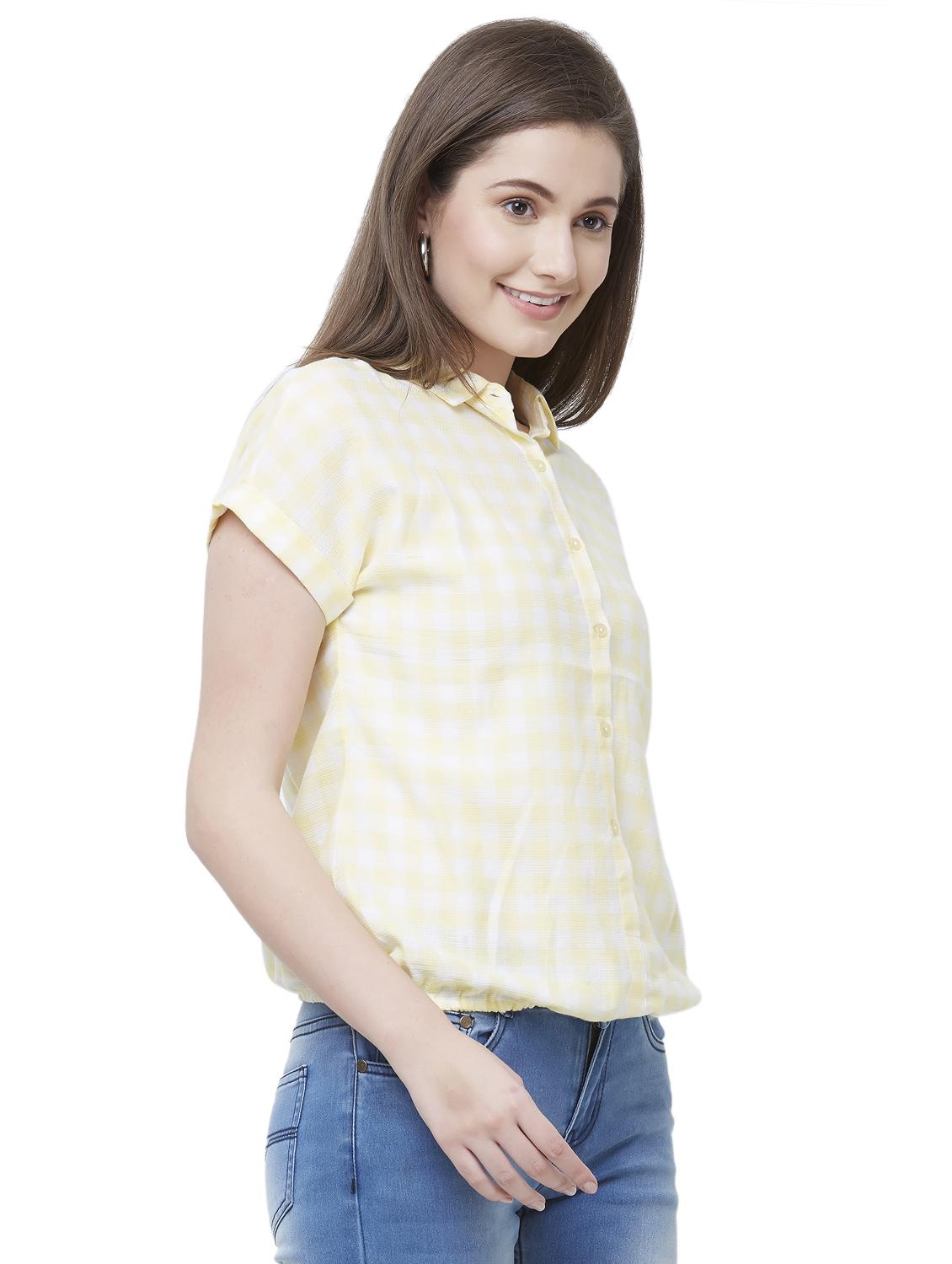 short sleeves gingham shirt - 16835940 - Zoom Image - 2
