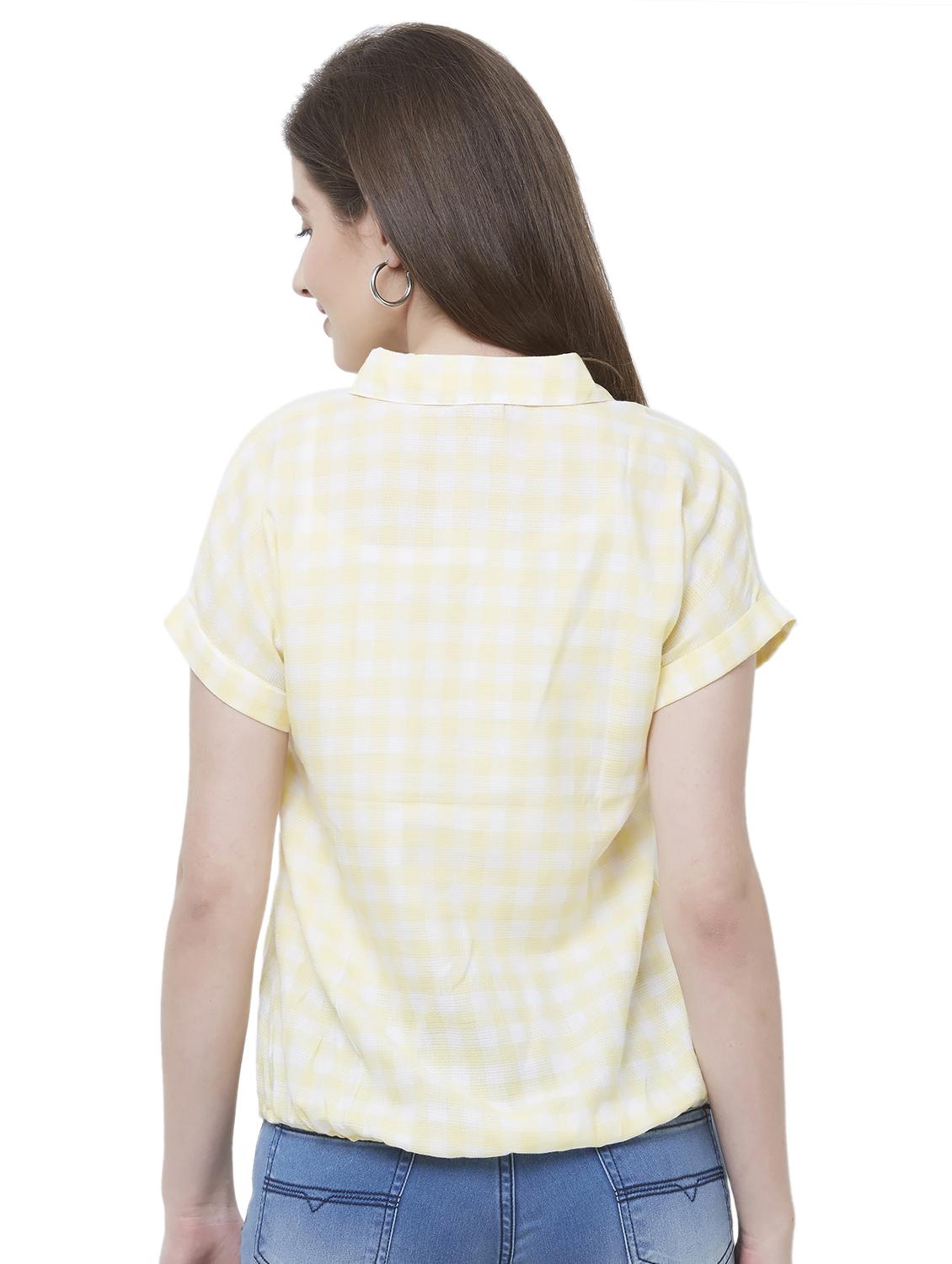 short sleeves gingham shirt - 16835940 - Zoom Image - 3