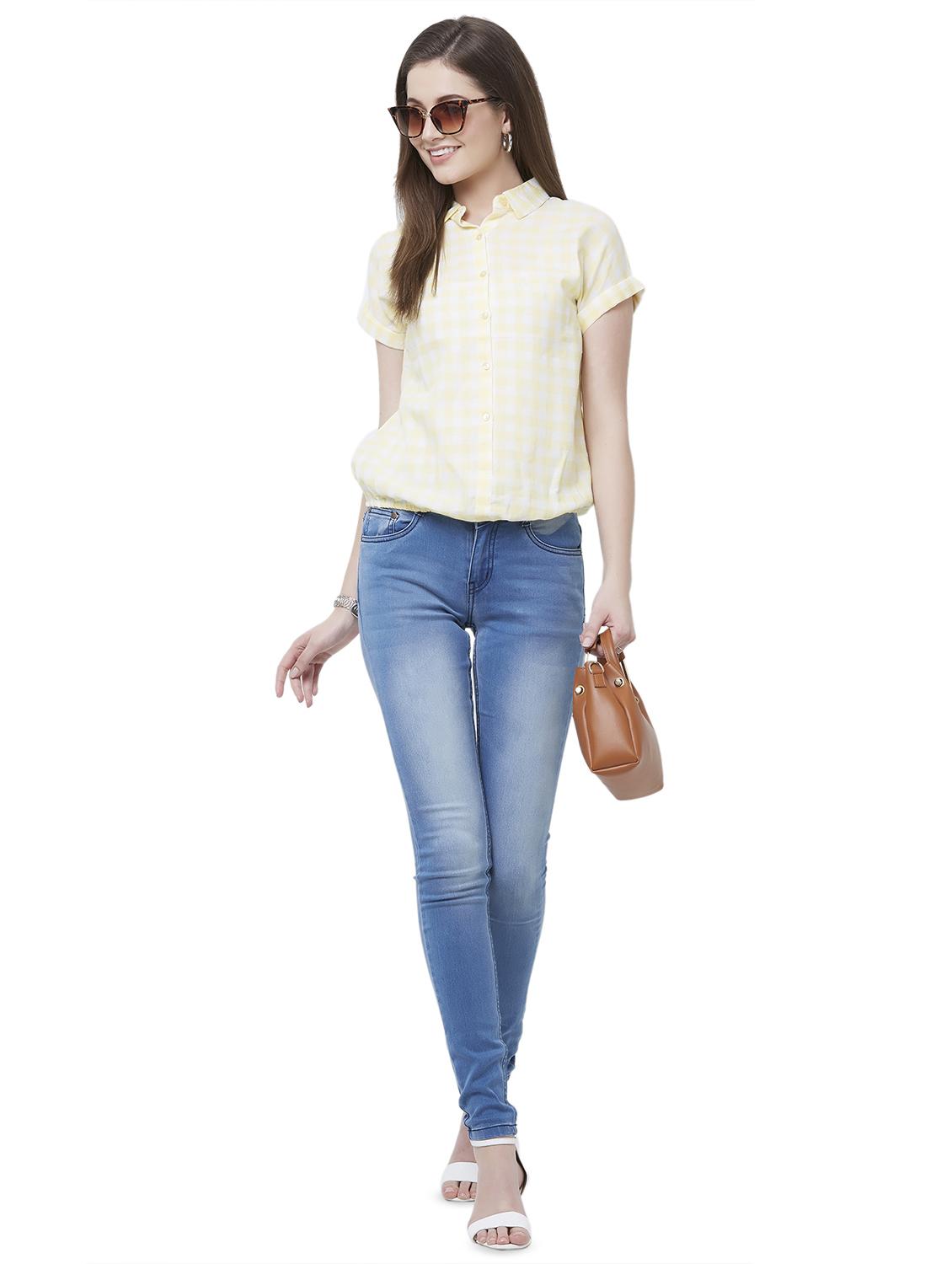 short sleeves gingham shirt - 16835940 - Zoom Image - 4
