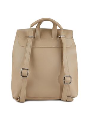 beige leatherette regular backpack - 16835942 - Standard Image - 2