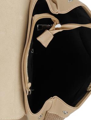 beige leatherette regular backpack - 16835942 - Standard Image - 3