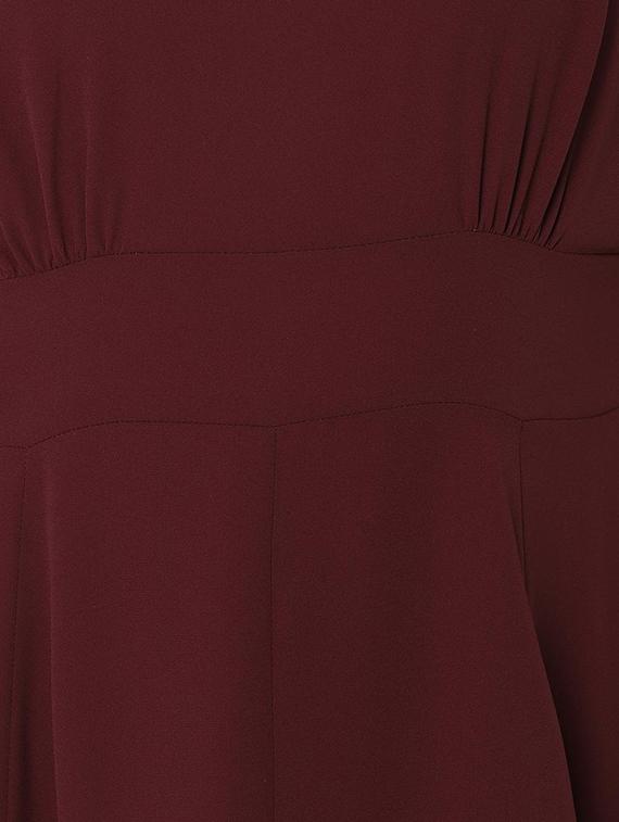 shirt collar gathered detail fit & flare dress - 16835984 - Zoom Image - 4