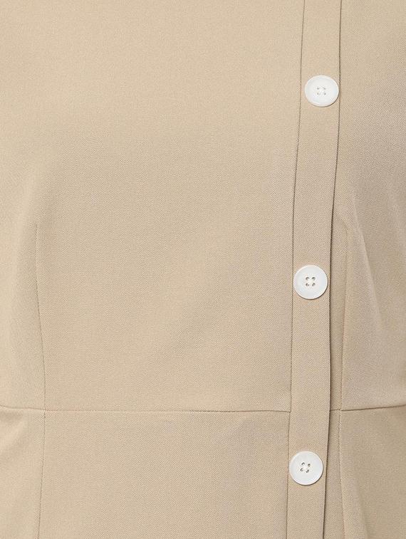 button up solid sheath dress - 16835986 - Zoom Image - 4