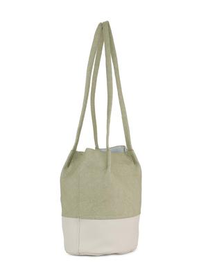 green leatherette combo handbag - 16835997 - Standard Image - 4