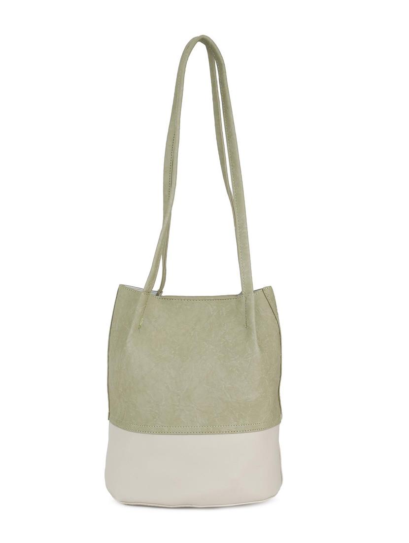 green leatherette combo handbag - 16835997 - Zoom Image - 2