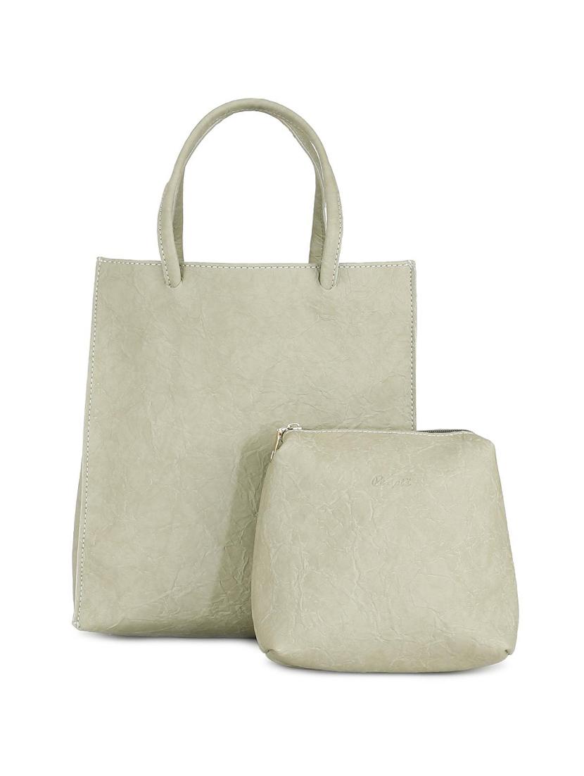 green leatherette combo handbag - 16835999 - Zoom Image - 1