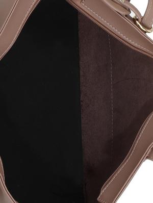 brown leatherette combo handbag - 16836000 - Standard Image - 3