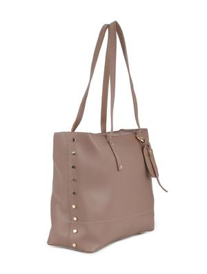 brown leatherette combo handbag - 16836000 - Standard Image - 5