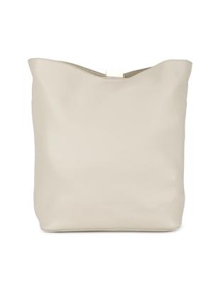 beige leatherette combo handbag - 16836003 - Standard Image - 2