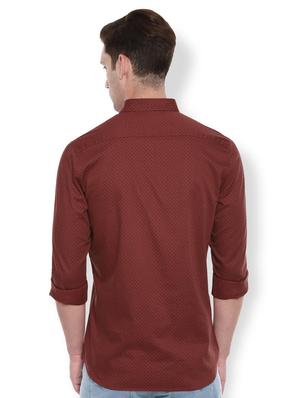 brown printed casual shirt - 16836096 - Standard Image - 2