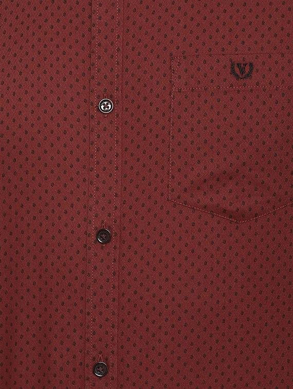 brown printed casual shirt - 16836096 - Zoom Image - 4