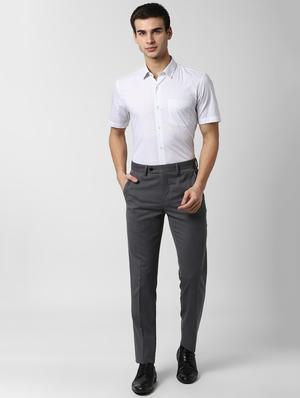 white printed formal shirt - 16836289 - Standard Image - 4