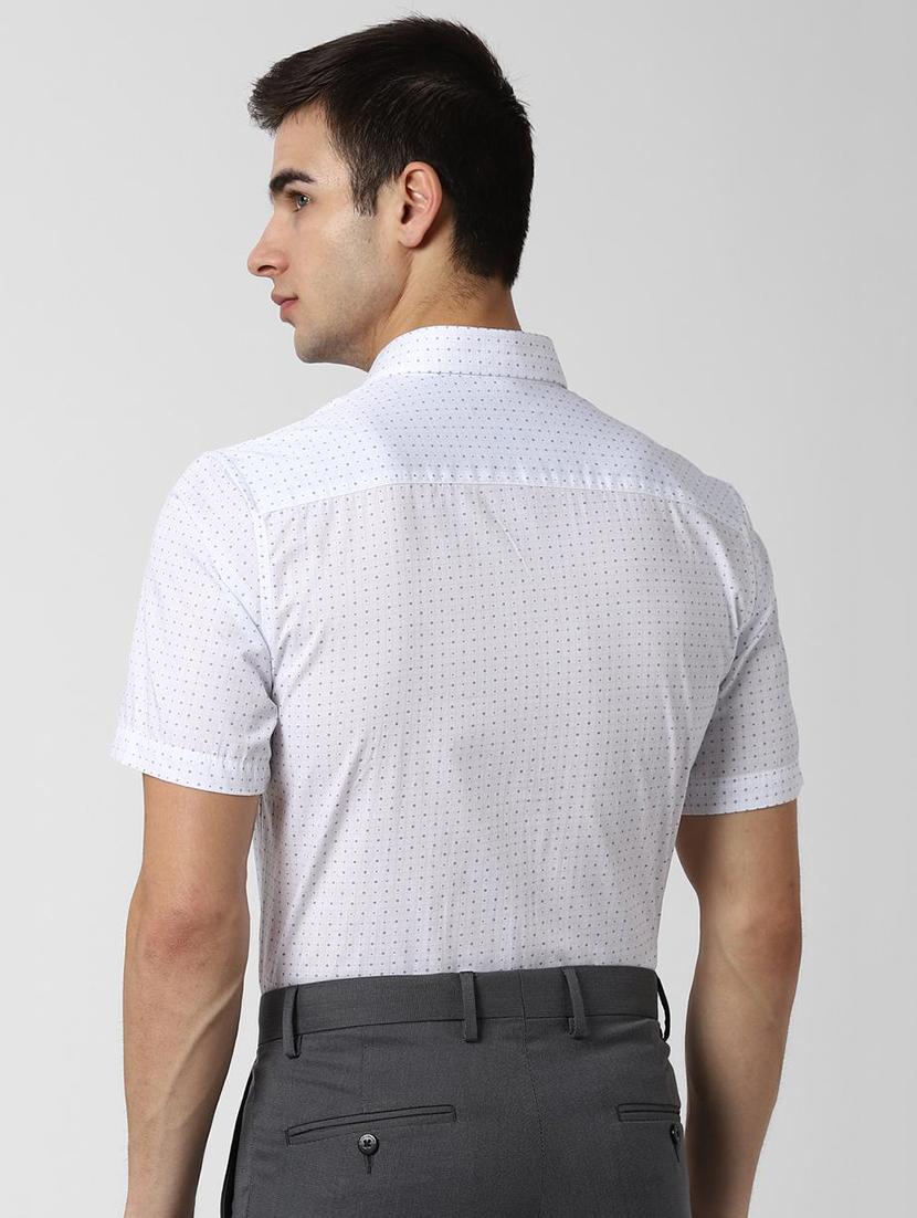 white printed formal shirt - 16836289 - Zoom Image - 3