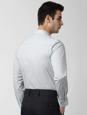 blue printed formal shirt - 16836306 - Standard Image - 3