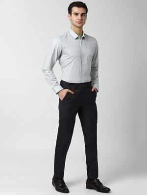 blue printed formal shirt - 16836306 - Standard Image - 4