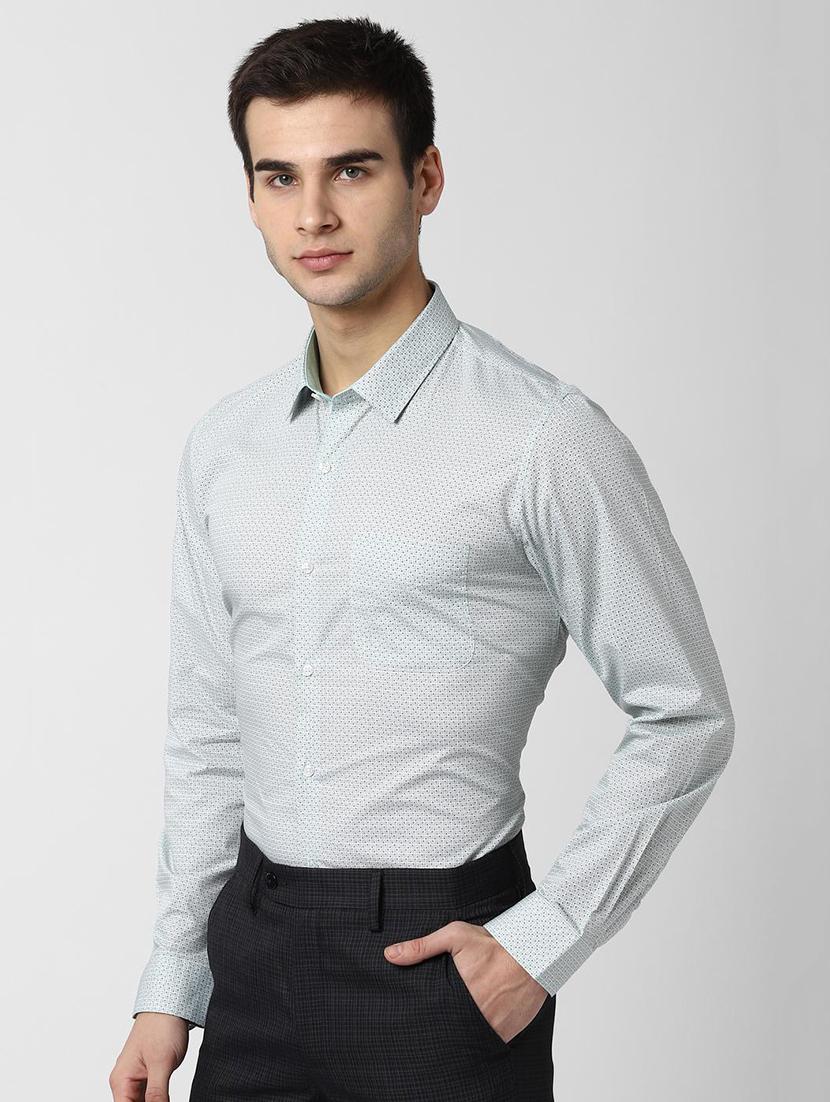 blue printed formal shirt - 16836306 - Zoom Image - 2