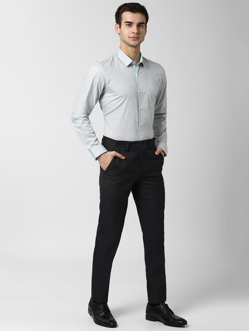 blue printed formal shirt - 16836306 - Zoom Image - 4