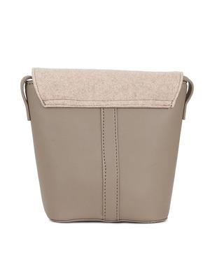 beige leatherette regular sling bag - 16836322 - Standard Image - 2