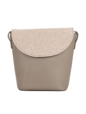 beige leatherette regular sling bag - 16836322 - Standard Image - 4