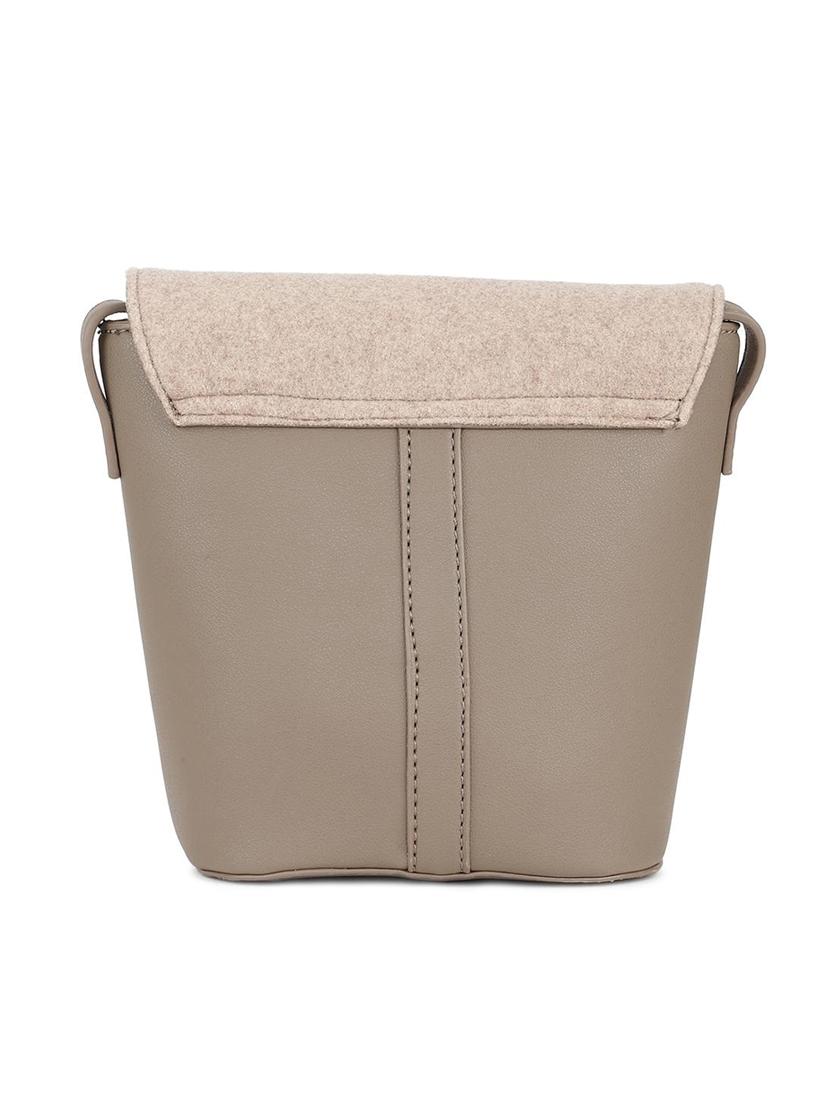 beige leatherette regular sling bag - 16836322 - Zoom Image - 2