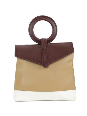brown leatherette regular sling bag - 16836323 - Standard Image - 4