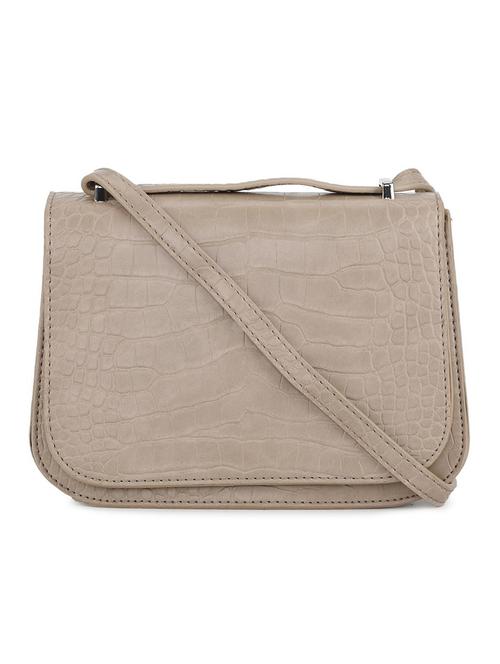 beige leatherette regular sling bag - 16836324 - Standard Image - 1