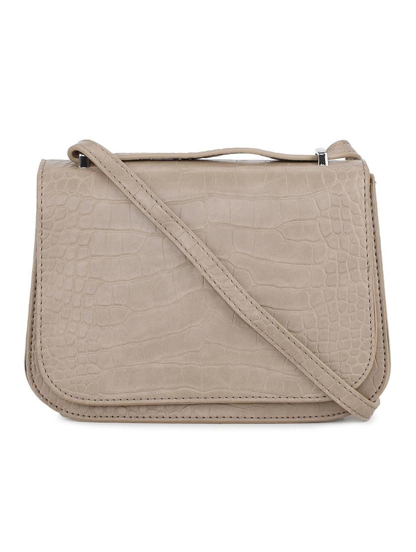 beige leatherette regular sling bag - 16836324 - Zoom Image - 1