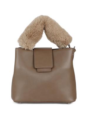 brown leatherette regular sling bag - 16836326 - Standard Image - 4
